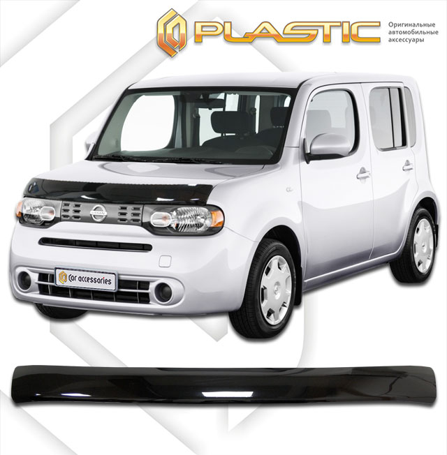 Дефлектор капота (Classic полупрозрачный) Nissan Cube  2010010309787