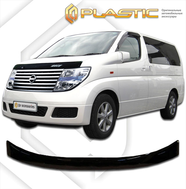 Дефлектор капота (Classic полупрозрачный) Nissan Elgrand  2010010310318