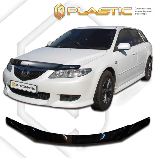 Дефлектор капота (Classic полупрозрачный) Mazda 6  2010010310493