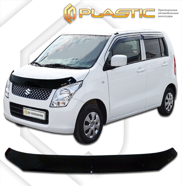 Дефлектор капота (Classic полупрозрачный) Suzuki Wagon R  2010010311445
