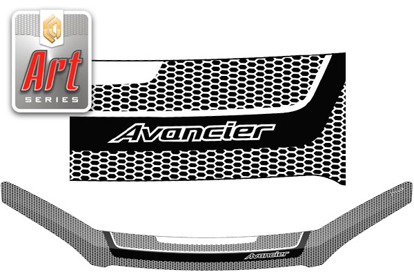 Дефлектор капота (Серия "Art" черная) Honda Avancier  2010011501524