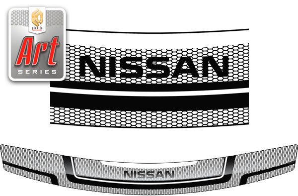 Дефлектор капота (Серия "Art" графит) Nissan Bassara  2010011601910