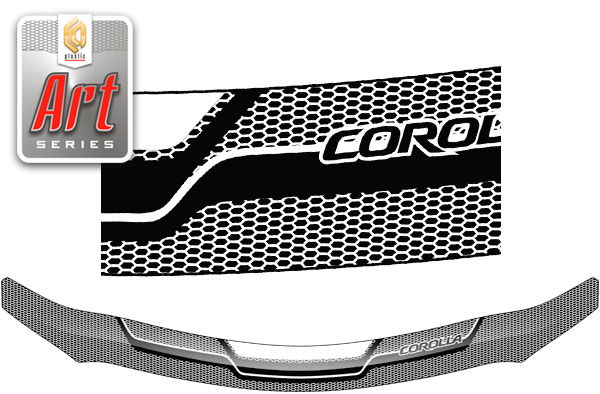 Дефлектор капота (Серия "Art" графит) Toyota Corolla  2010011602016