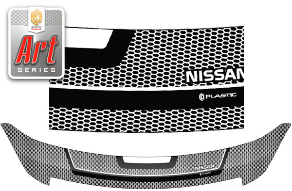 Дефлектор капота (Серия "Art" графит) Nissan Bluebird Sylphy  2010011609176
