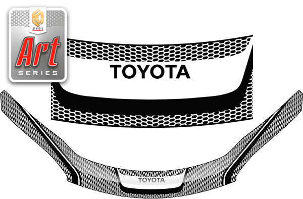 Дефлектор капота (Серия "Art" серебро) Toyota Wish  2010012708014
