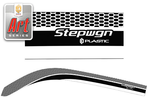 Ветровики дверей (Серия "Art" белая) Honda StepWagon  2010031404591