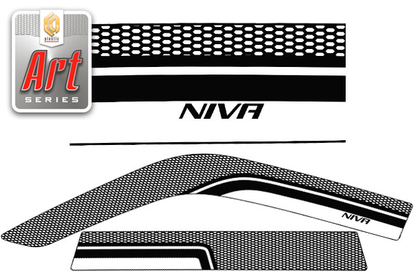 Ветровики дверей (Серия "Art" графит) Chevrolet Niva  2010031601877