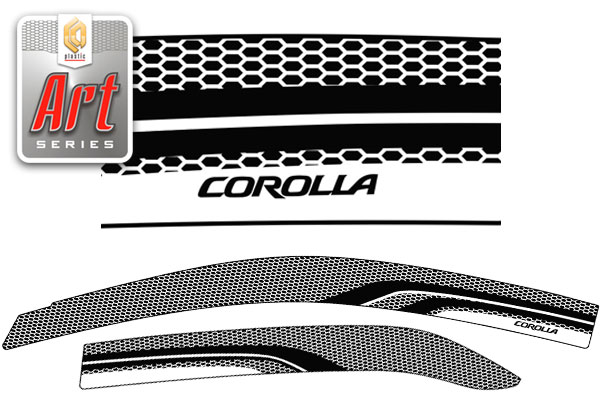 Ветровики дверей (Серия "Art" графит) Toyota Corolla  2010031605189