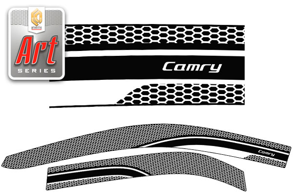 Ветровики дверей (Серия "Art" графит) Toyota Camry  2010031607954