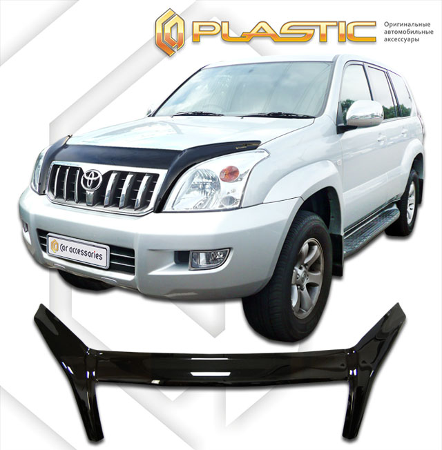 Дефлектор капота (exclusive) (Classic черный) Toyota Land Cruiser Prado  2010060100792