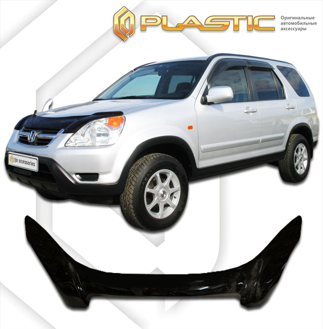 Дефлектор капота (exclusive) (Classic черный) Honda CR-V  2010060100860