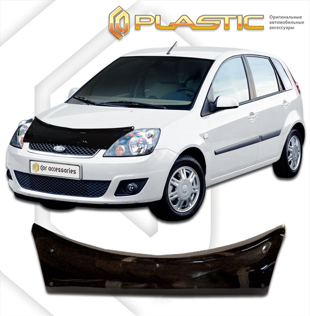 Дефлектор капота (exclusive) (Classic черный) Ford Fiesta  2010060100976