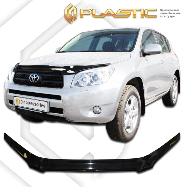 Дефлектор капота (exclusive) (Classic черный) Toyota Rav4  2010060101270