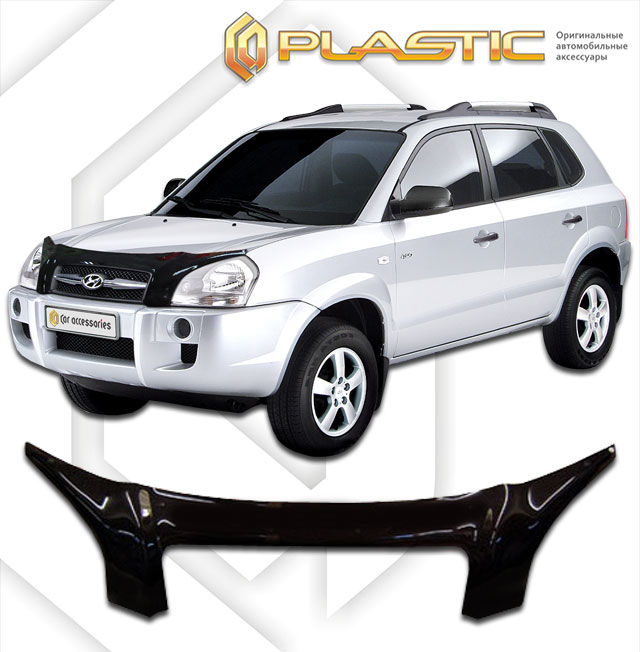Дефлектор капота (exclusive) (Classic черный) Hyundai Tucson  2010060102130