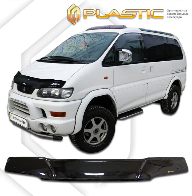 Дефлектор капота (exclusive) (Classic черный) Mitsubishi Delica  2010060103595
