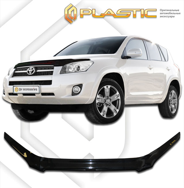 Дефлектор капота (exclusive) (Classic черный) Toyota Rav4  2010060103694