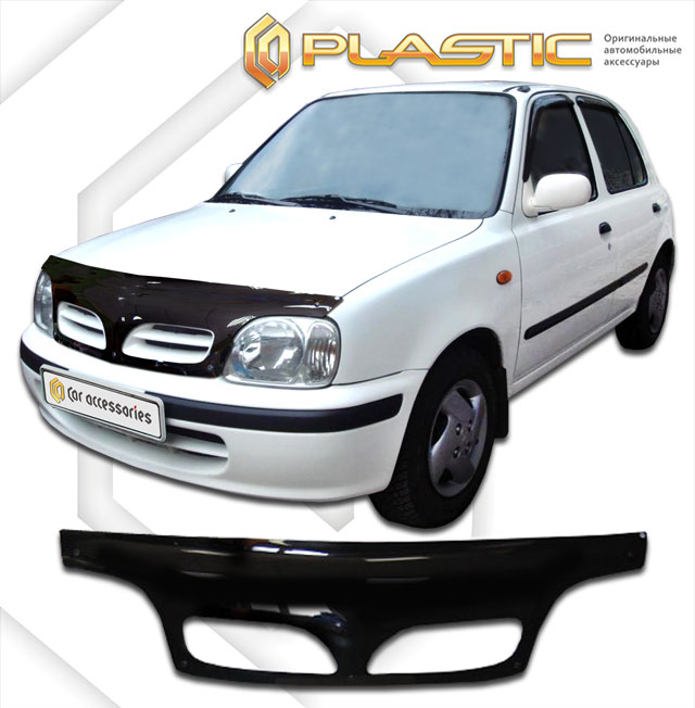 Дефлектор капота (exclusive) (Classic черный) Nissan March  2010060104028