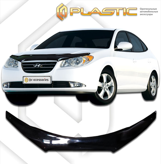 Дефлектор капота (exclusive) (Classic черный) Hyundai Avante  2010060106404