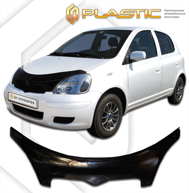 Дефлектор капота (exclusive) (Classic черный) Toyota Yaris   2010060106770
