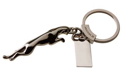 Брелок Jaguar Leaper Keyring With Plaque Gunmetal