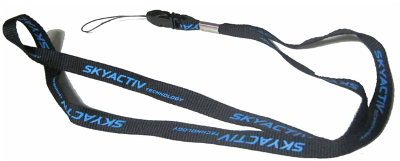 Шнурок с карабином для ключей Mazda Lanyard, Skyactive, Black