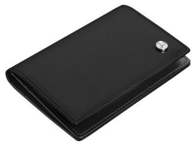 Кожаная визитница Mercedes-Benz Business Card Leather Wallet, Black