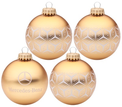 Елочные шары Mercedes Weihnachtskugeln 4er Set