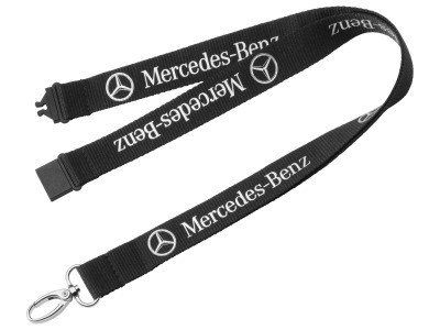 Шнурок с карабином для ключей Mercedes-Benz Classic Star Lanyard, Black