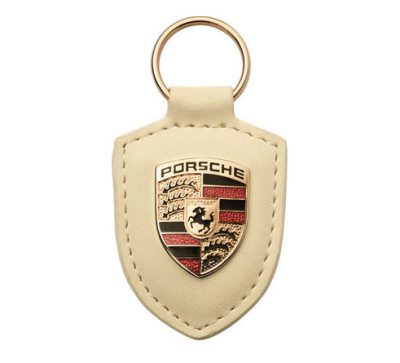 Брелок для ключей с гербом Porsche Crest Keyring, White, 2012