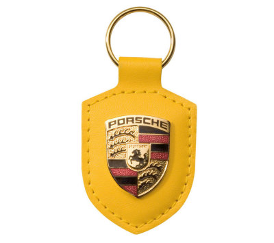 Брелок для ключей с гербом Porsche Crest Keyring, Yellow 2015