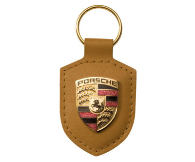 Брелок для ключей с гербом Porsche Crest Keyring, Cognac 2015