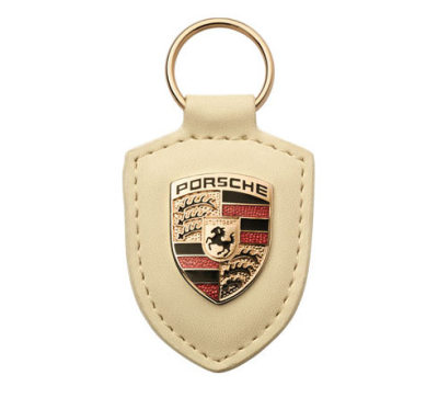 Брелок для ключей с гербом Porsche Crest Keyring, White, 2015