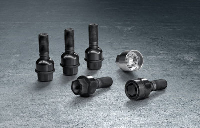 Секретки для колес Porsche Wheel bolts, Black, including anti-theft protection