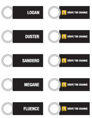 Брелок ПВХ с логотипом Renault Logan