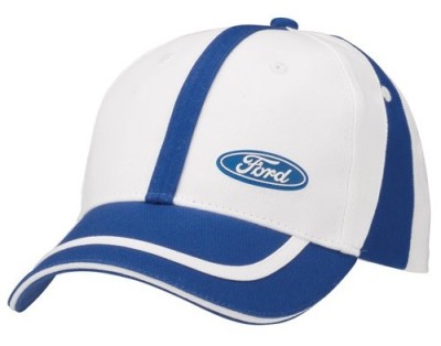 Бейсболка Ford Oval Cap White, Blue Stripes