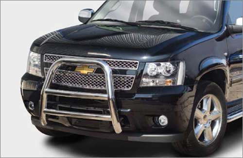 Решетка передняя мини d76/60 высокая для Chevrolet Tahoe 2012- CHTH.55.0706