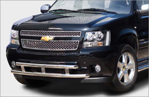 Защита переднего бампера d60/60 двойная для Chevrolet Tahoe 2012- CHTH.48.0708