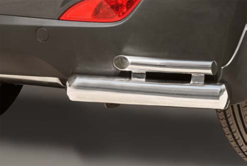 Защита задняя «уголки» d76/42 двойные (комплект 2 шт.) для Hyundai ix 35 2010 HYIX.76.1066