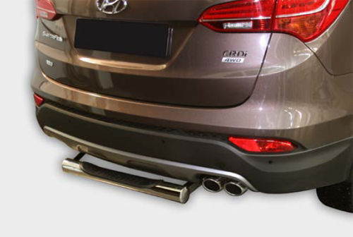 Защита задняя ступень d76 для Hyundai Santafe 2013 HYSF.77.1631