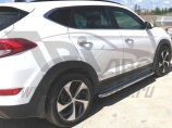 Боковые подножки (площадка) с листом d-60 Hyundai Tucson с 2016 HYTU.45.1233