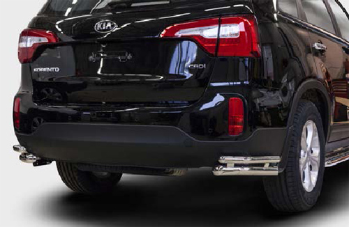 Защита задняя уголки d60/42 двойные для Kia Sorento 2013- KSOR.76.1648