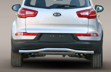 Защита заднего бампера d76 «ступень» для Kia Sportage 2010- KISP.77.1180