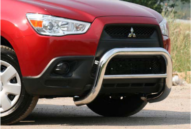 Решетка передняя мини d76 низкая с перемычкой d42 для Mitsubishi ASX 2010- MASX.56.1124