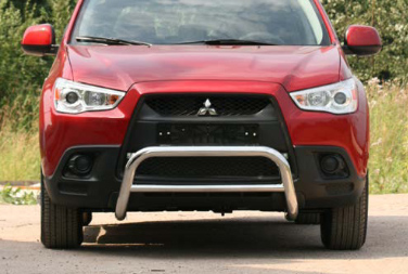 Решетка передняя мини d60 низкая с перемычкой d42 для Mitsubishi ASX 2010- MASX.56.1125
