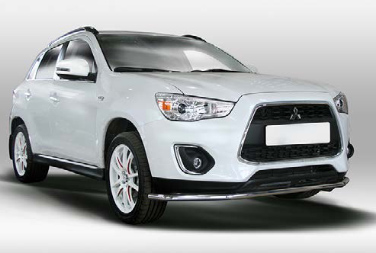 Защита переднего бампера труба d42 Premium для Mitsubishi ASX 2013- MASX.48.1671