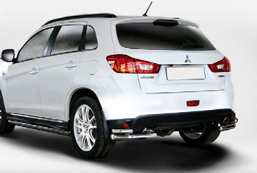 Защита задняя уголки d60/42 двойные для Mitsubishi ASX 2013- MASX.76.1677