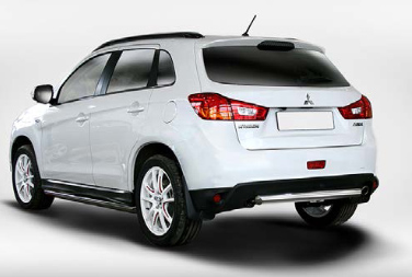 Защита задняя овальная 75х42 для Mitsubishi ASX 2013- MASX.75.1680