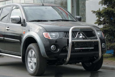 Решетка передняя мини d60 высокая для Mitsubishi LC200 2006- MITL55444