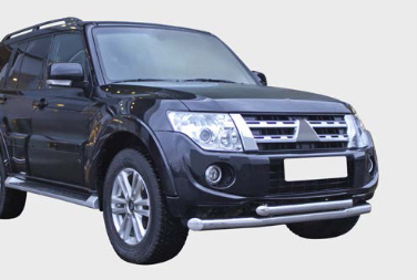 Защита переднего бампера труба d76/60 двойная для Mitsubishi Pajero IV 2011- MIPJ.48.1399