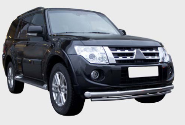 Защита переднего бампера труба d76/42 двойная для Mitsubishi Pajero IV 2011- MIPJ.48.1400